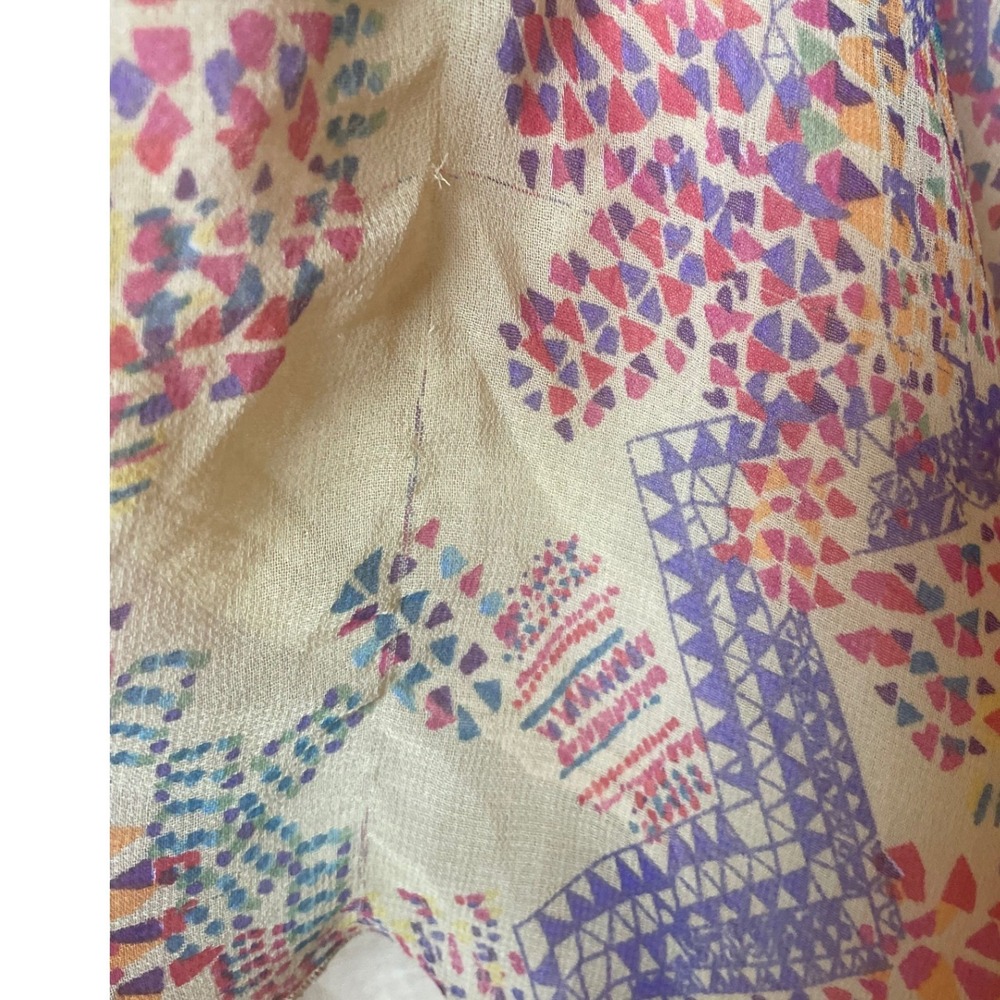 Angie High Low Maxi Dress Womens Small Yellow Flowy Artsy Festival Ethereal Boho - Picture 7 of 7